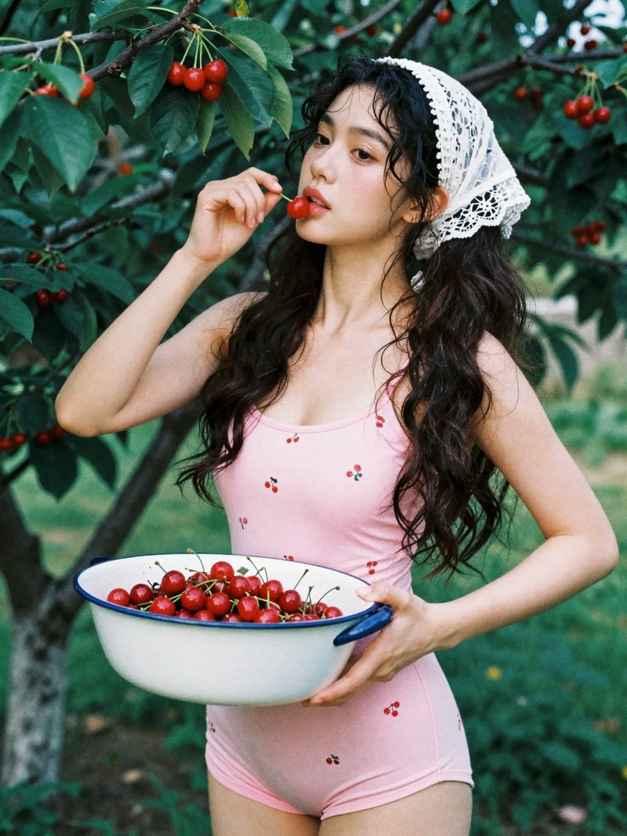 Social Media Post - Summer Cottage Cherry Garden Portrait — output 1