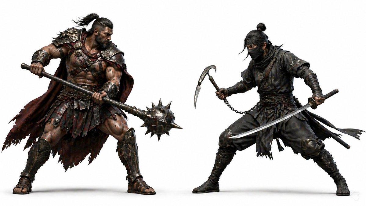 Game Asset - 3D Game Character Face-off — output 1