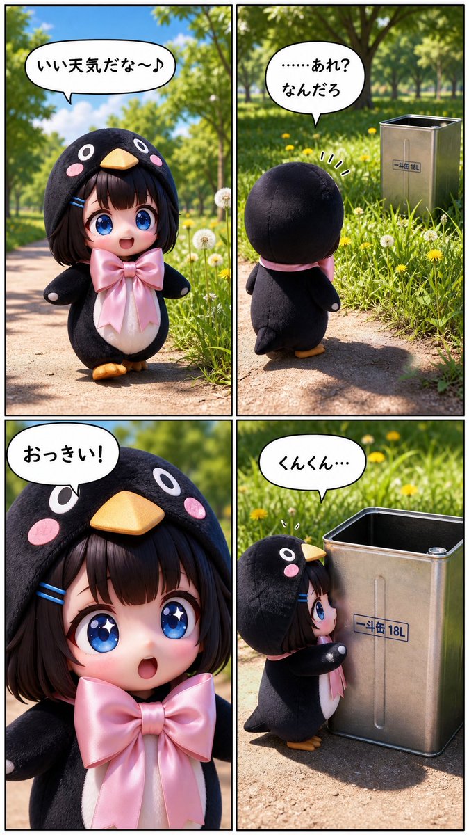 Comic / Storyboard - Cute Penguin Girl Comic Strip — output 1