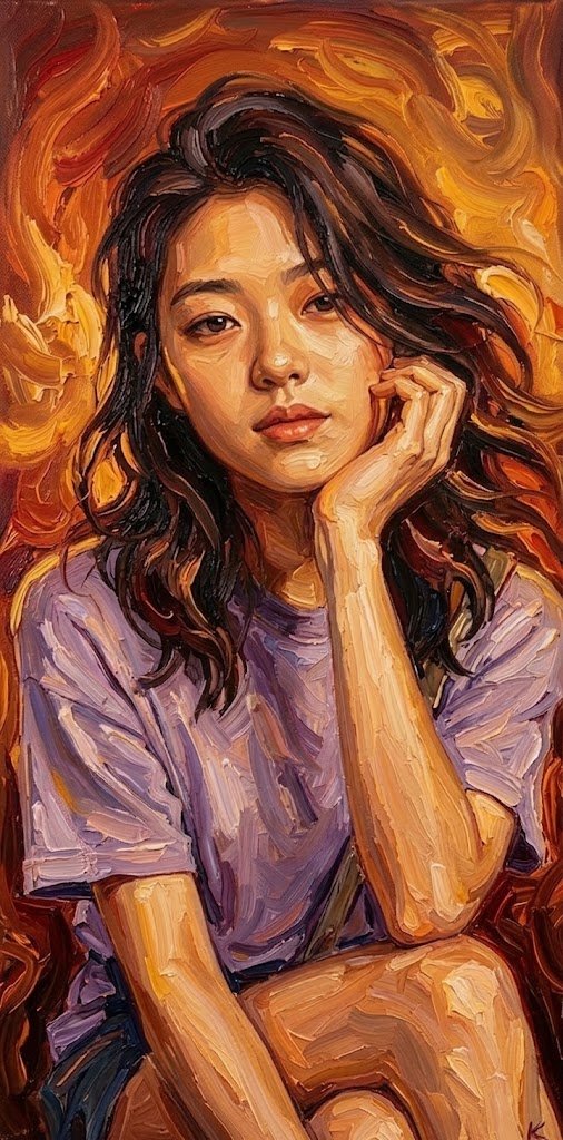 Profile / Avatar - Impasto Oil Painting Soulful Portrait — output 1