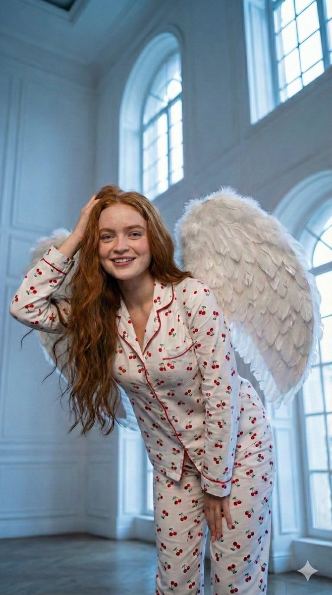 Low-Angle Angel Wings Portrait — output 1