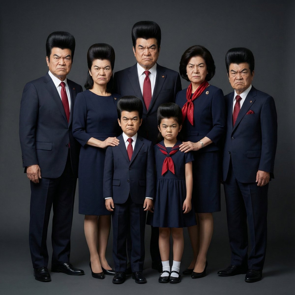 Hyper-Realistic Family Portrait with Identical Faces — output 1
