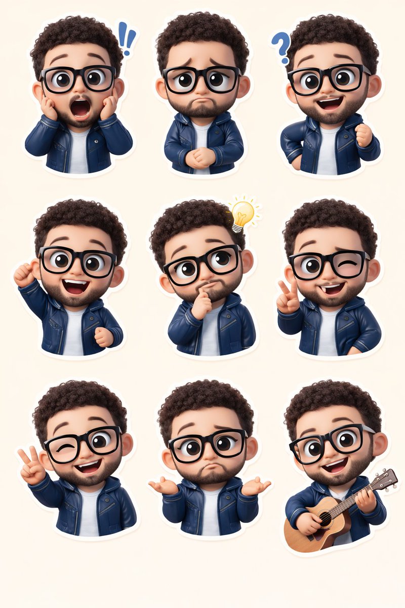 Game Asset - Chibi sticker set prompt for Nano Banana Pro — output 1