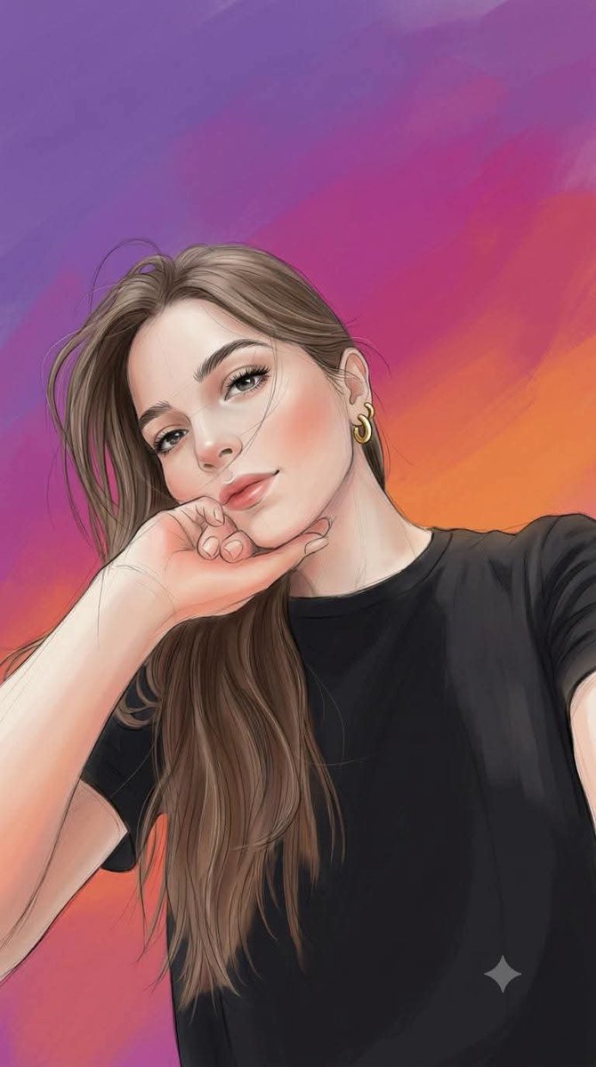 Profile / Avatar - Semi-Realistic Painterly Graphite Portrait — output 1