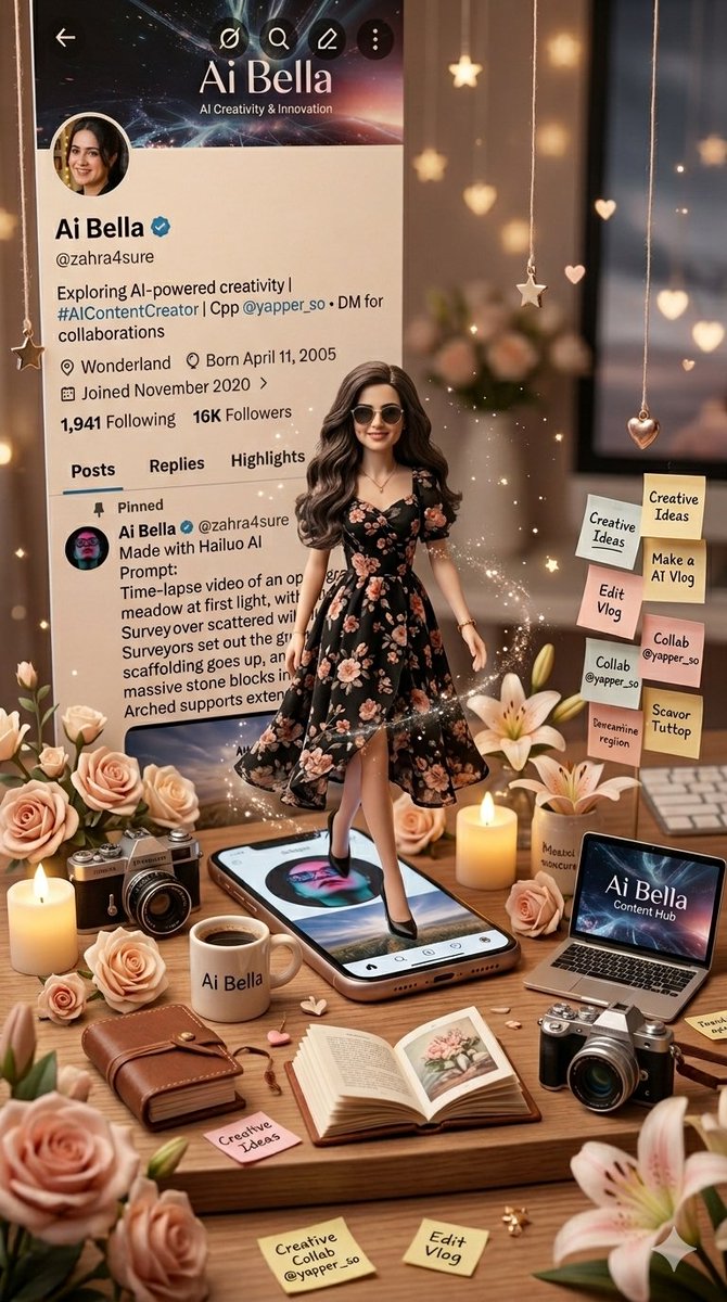 Profile / Avatar - 3D Miniature Instagram Diorama — output 1