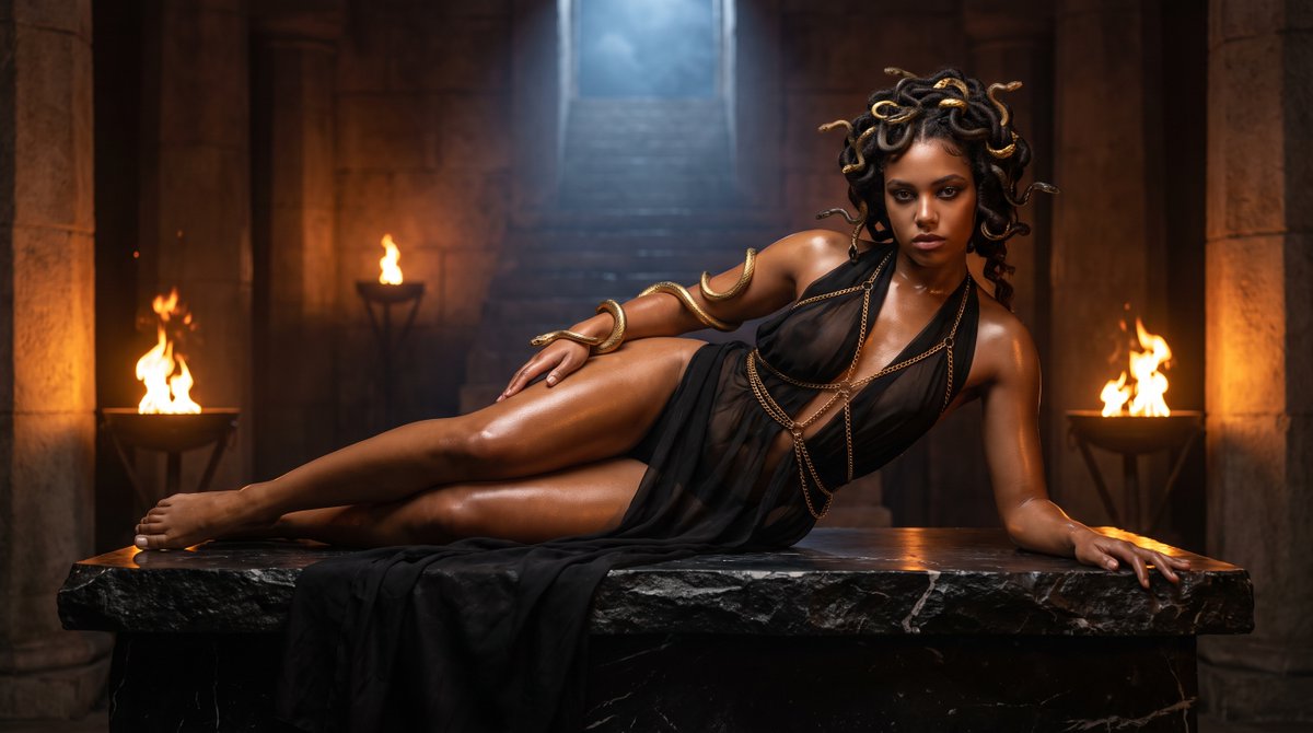 Social Media Post - Hellenistic Medusa Editorial Prompt