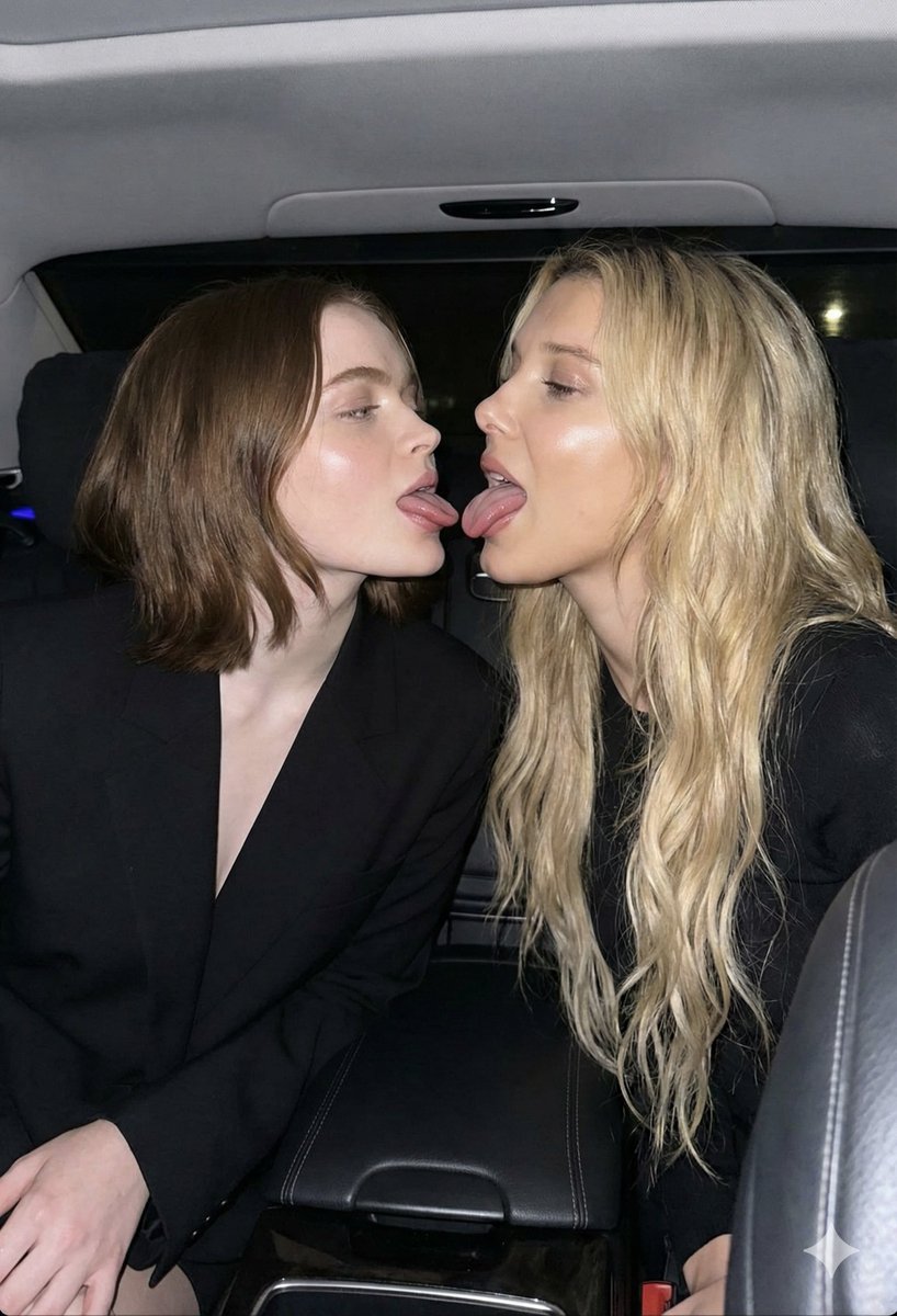 Social Media Post - Sadie Sink and Millie Bobby Brown Candid Flash Photo Prompt — output 1