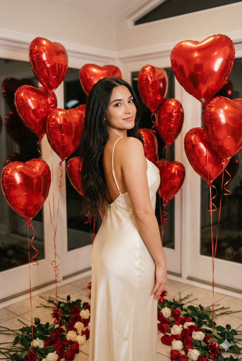 Romantic Valentine's Day Influencer Portrait — output 1