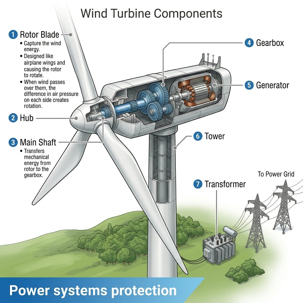Infographic / Edu Visual - Wind Turbine Technical Schematic — output 1