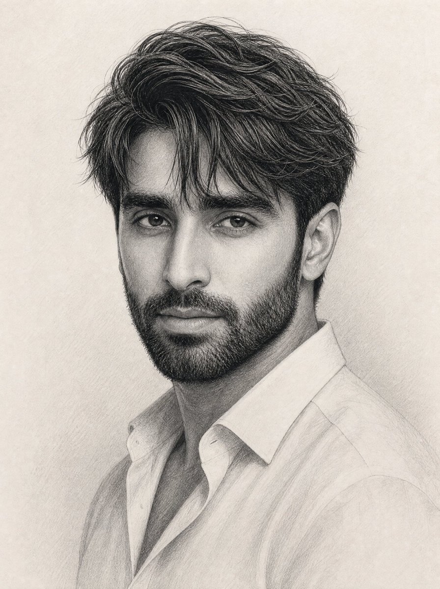 Profile / Avatar - Elegant Graphite Male Portrait — output 1