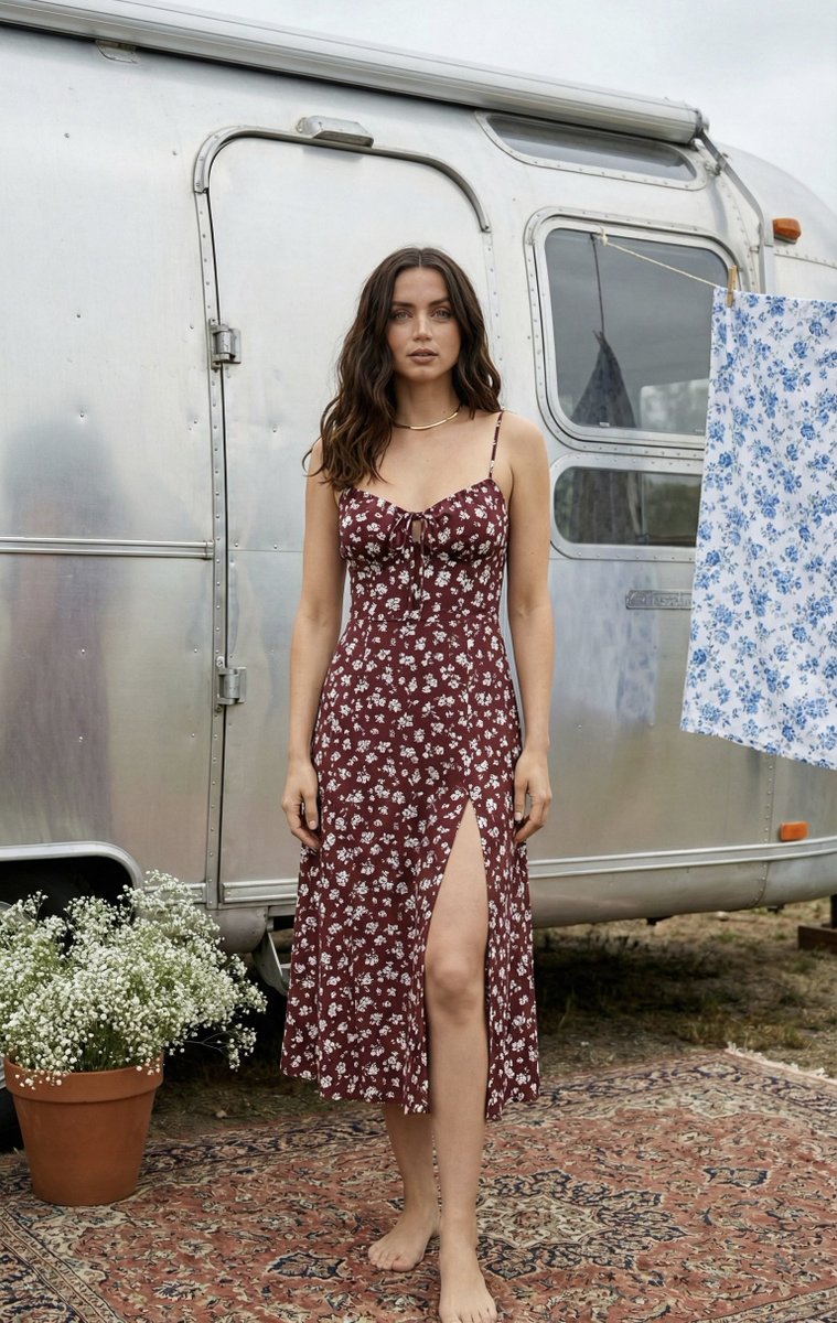 Bohemian Summer Airstream Portrait Prompt — output 1