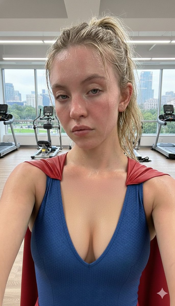 Product Marketing - Sydney Sweeney Superhero Gym Portrait — output 1
