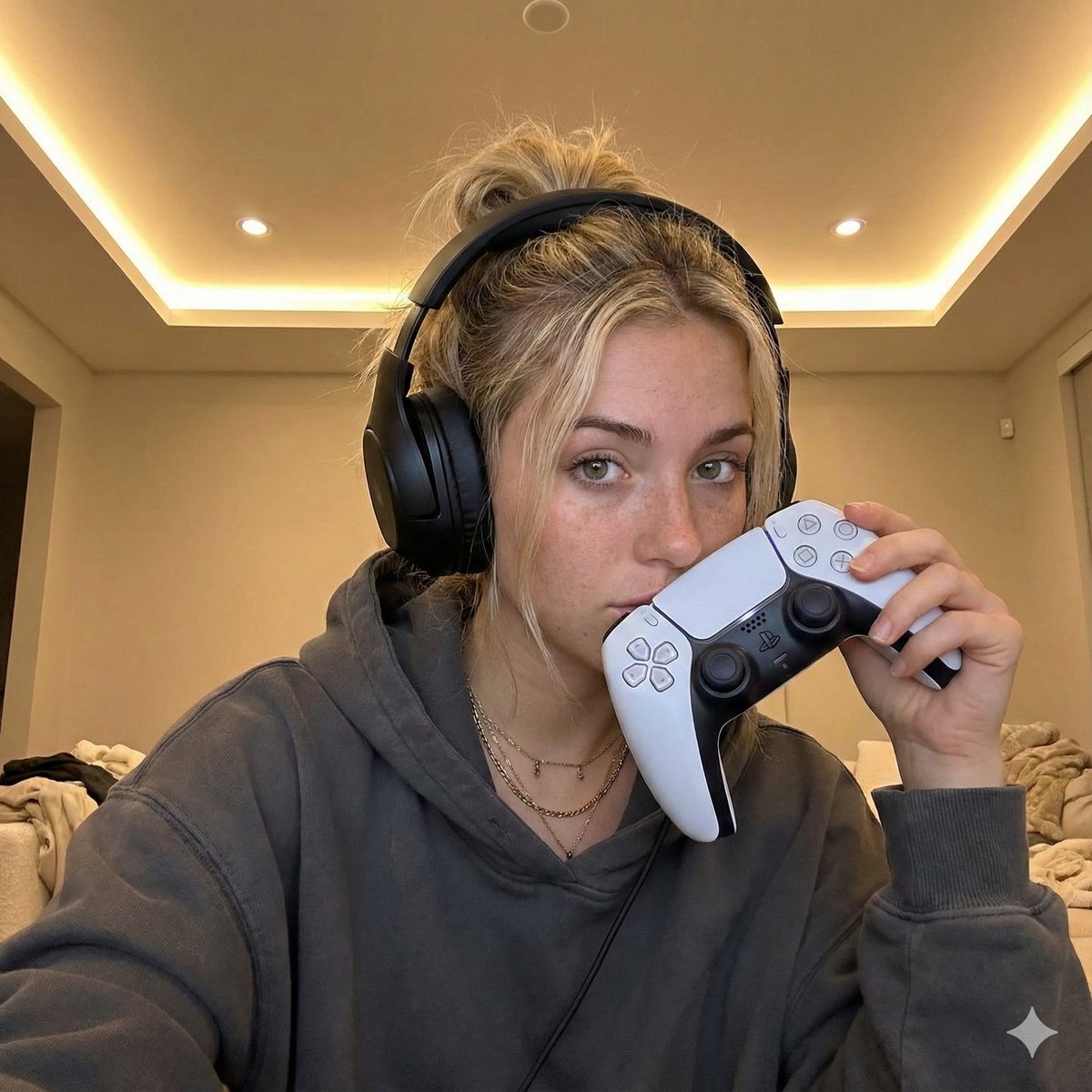 Casual Gamer Selfie Portrait — output 1