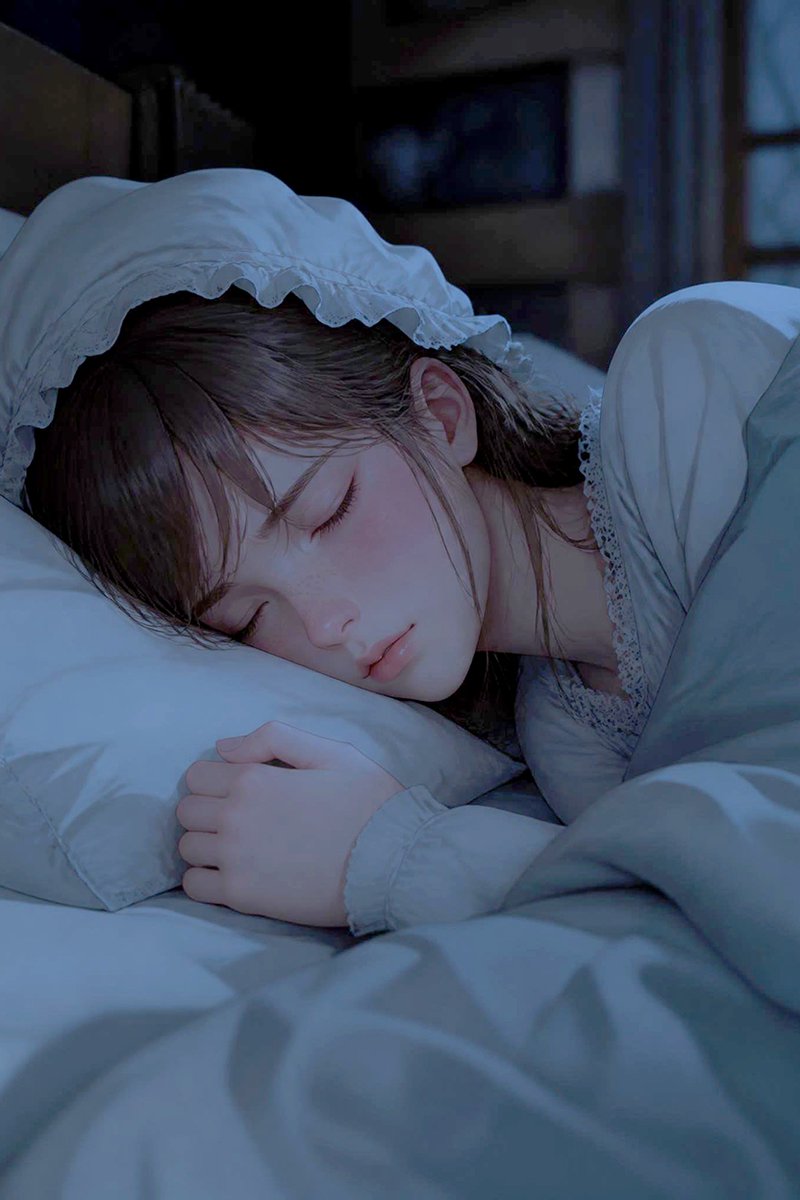 Profile / Avatar - Sleeping Woman in Nightcap — output 1