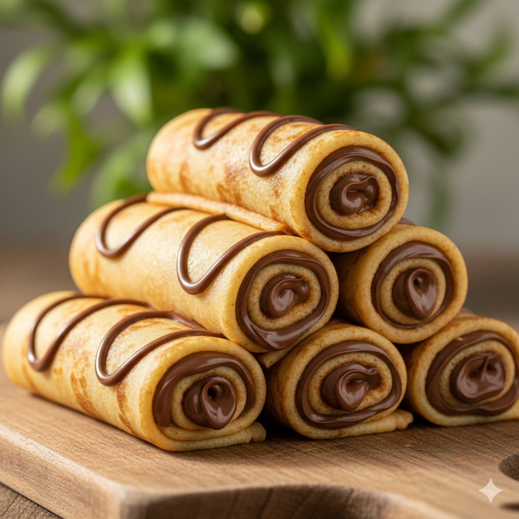 Cinematic Food Ad of Chocolate Crepes — output 1