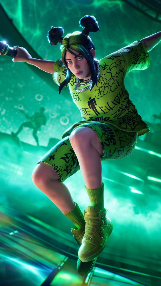 Game Asset - Billie Eilish Fortnite-Style 3D Character Render — output 1