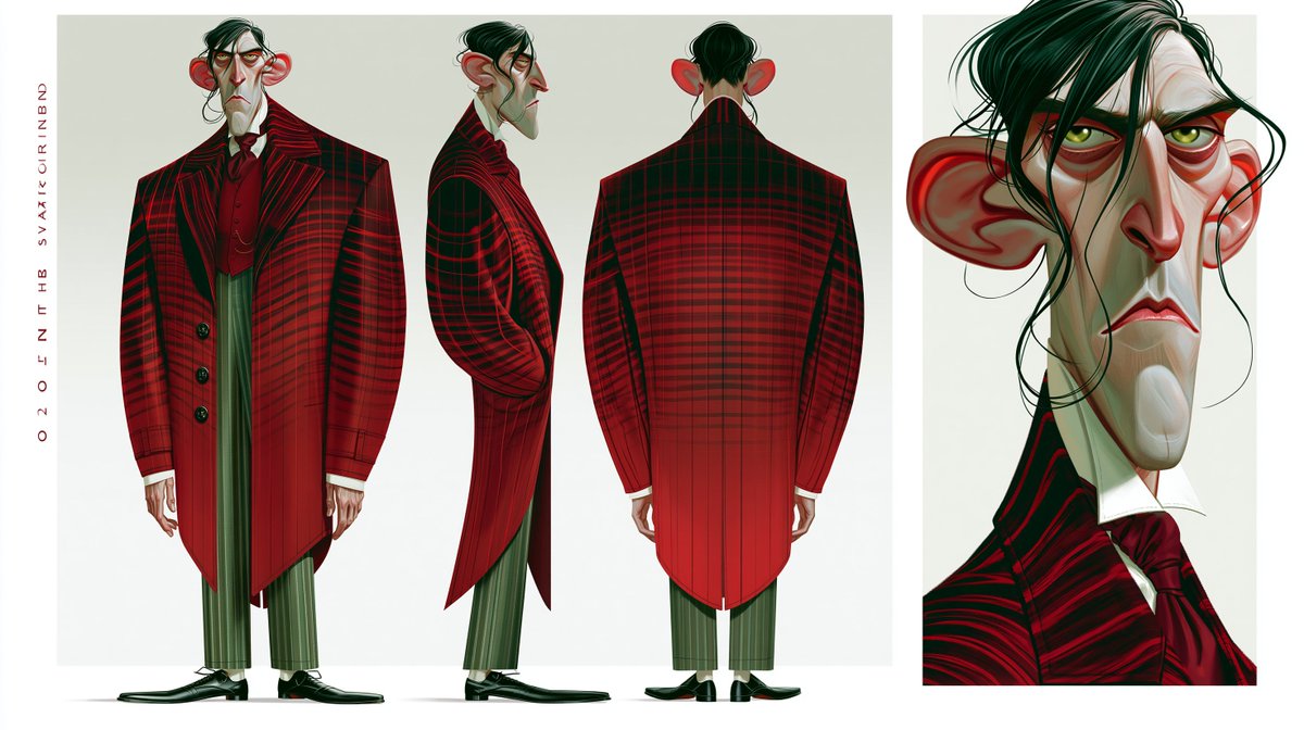 Comic / Storyboard - Gothic Villain Character Sheet — output 1