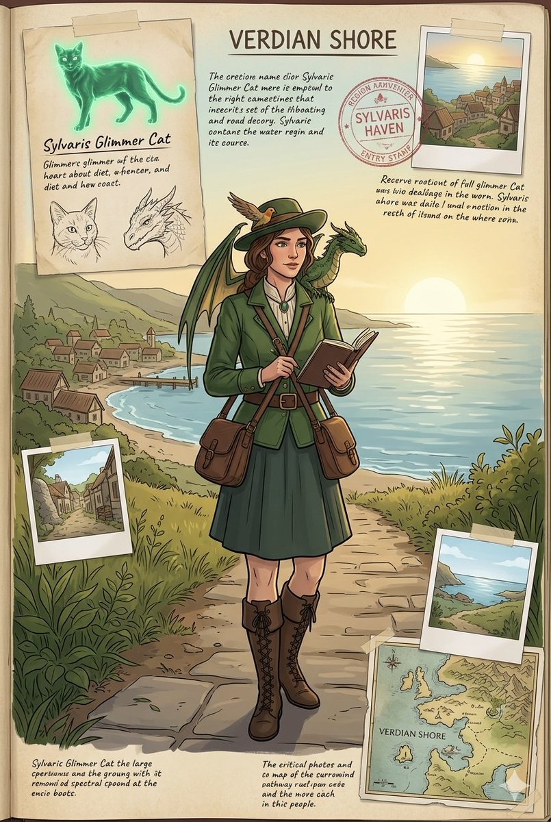 Comic / Storyboard - Fantasy Field Journal Illustration — output 1