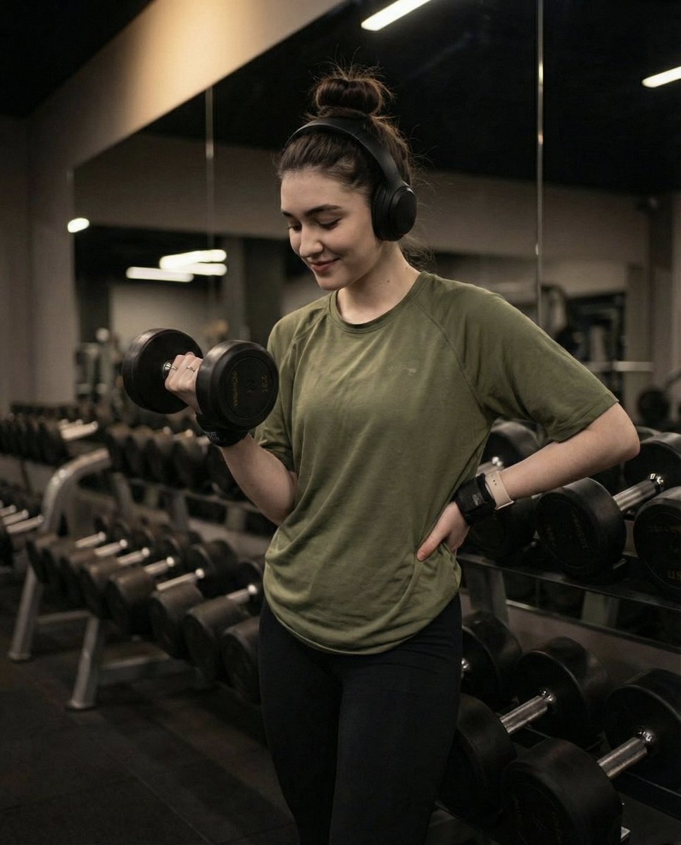 Moody Fitness Influencer Gym Portrait — output 1