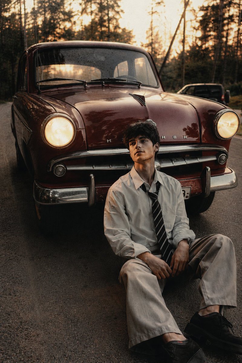 Product Marketing - Vintage Cinematic Car Portrait — output 1