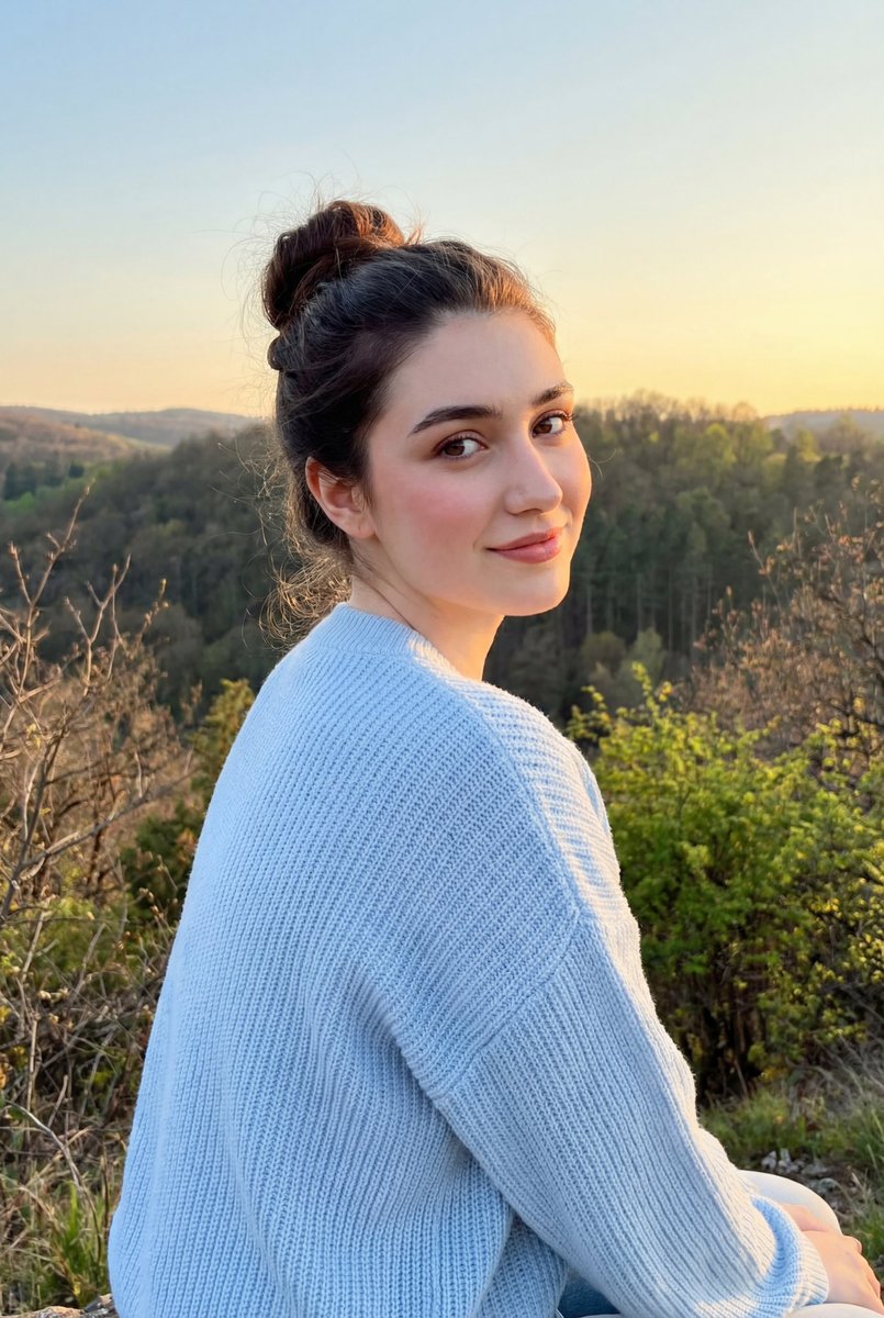 Profile / Avatar - Natural lifestyle portrait at golden hour overlook — output 1