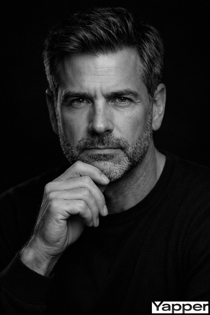 Profile / Avatar - Fine-Art Cinematic Monochrome Studio Portrait Prompt (Reference Match) — output 1