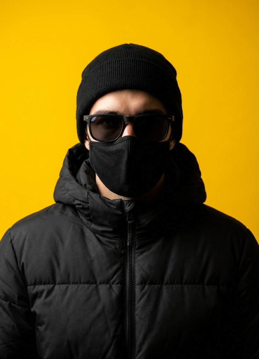 Minimalist Studio Portrait with High Contrast — output 1