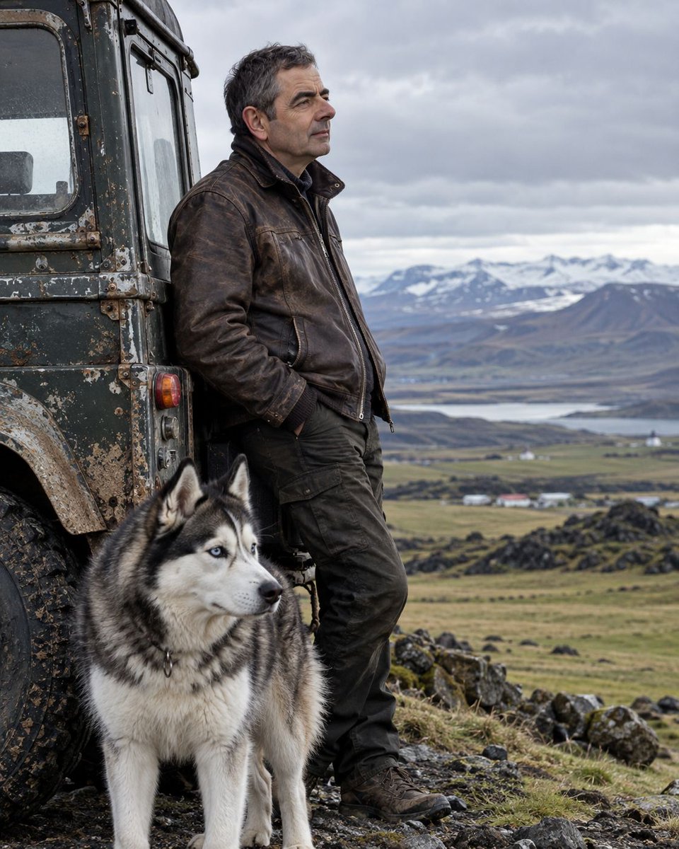 Profile / Avatar - Icelandic Countryside Snap with Husky — output 1