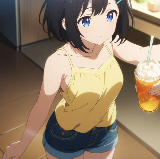 Character Prompt with Drinking Action for Anifusion/Nano Banana — output 1