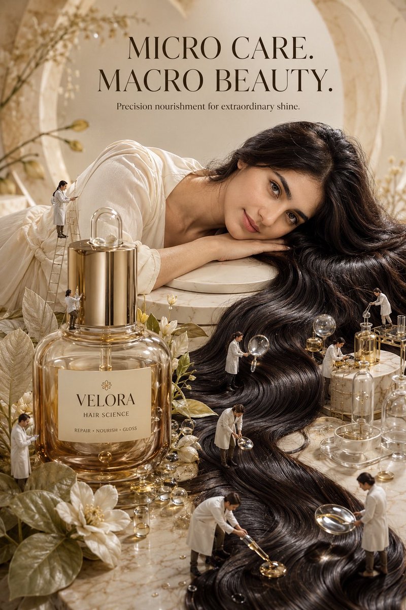Product Marketing - Luxury Beauty Campaign Surreal Miniature — output 1