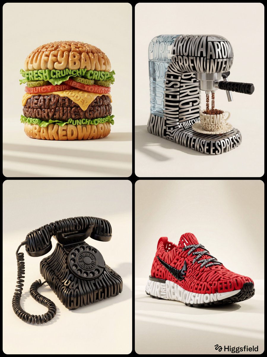 Product Marketing - Hyper-Realistic 3D Typographic Sculpture Product Concept — output 1