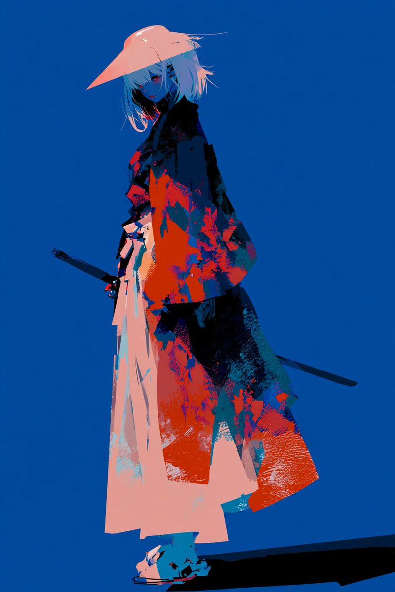 Comic / Storyboard - Female Mechanical Ronin Character Art — output 1