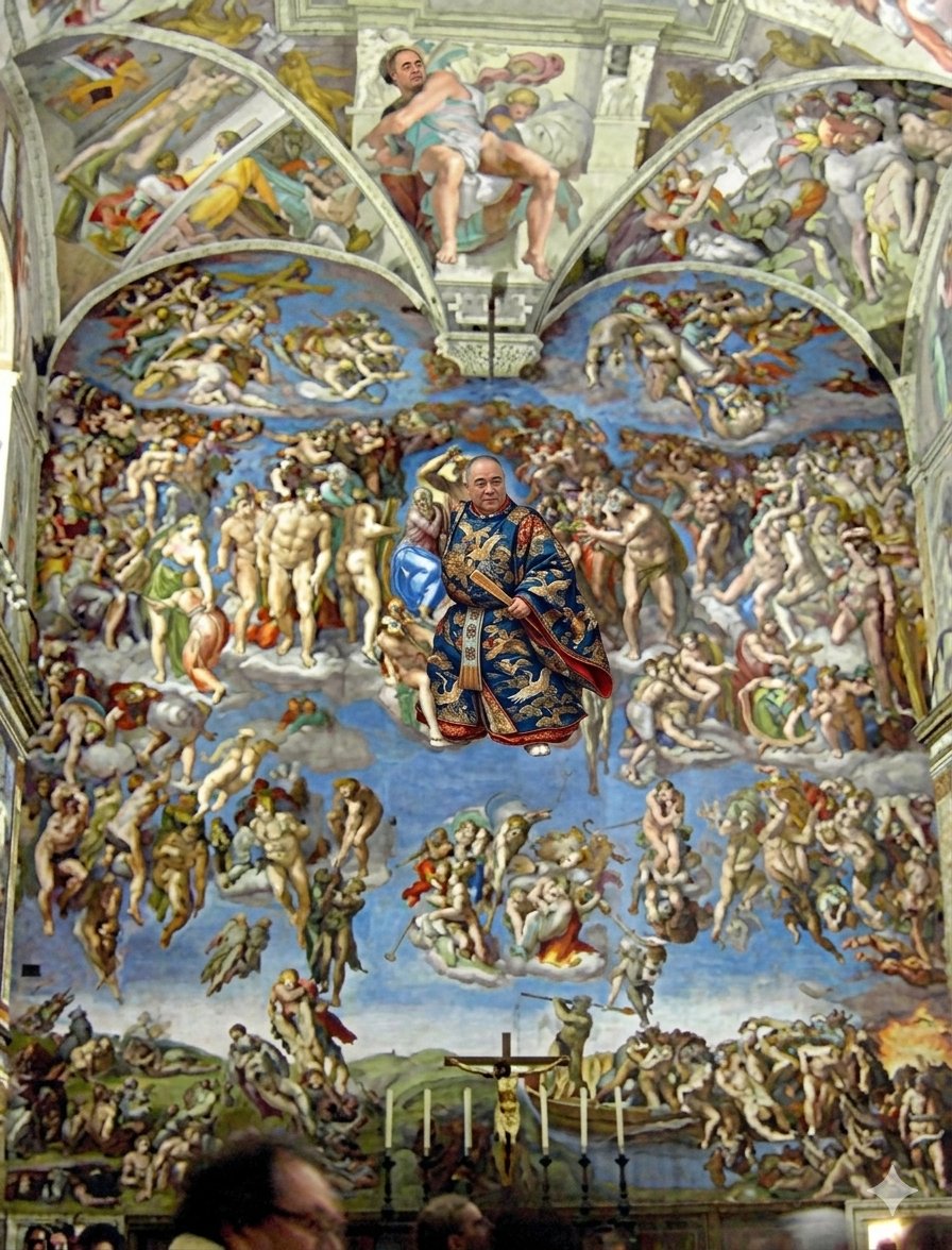 Poster / Flyer - Sistine Chapel Last Judgment Style — output 1