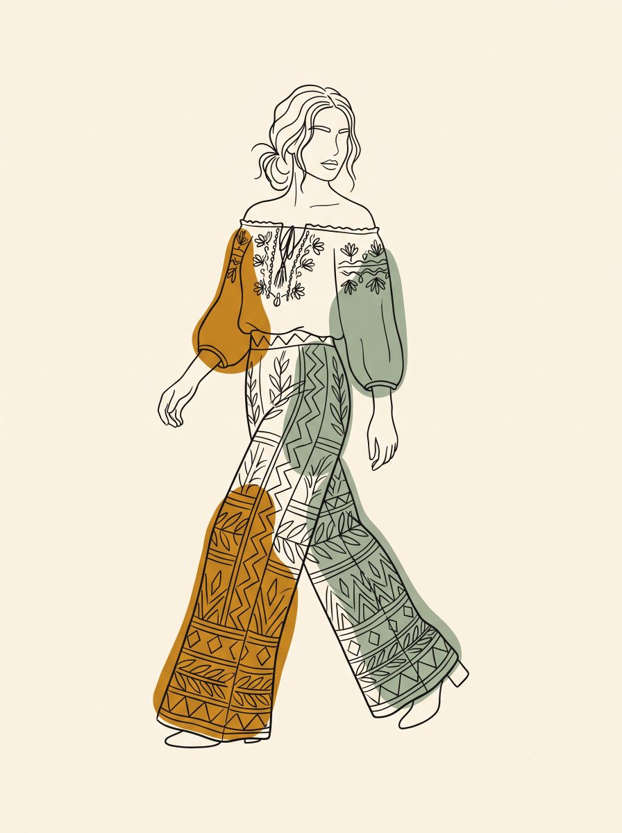Modern Fashion Line Art — output 1