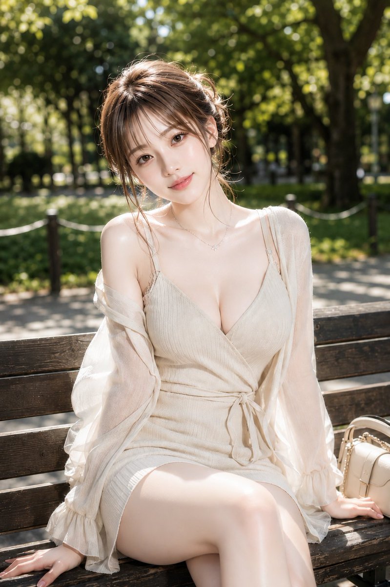 Profile / Avatar - Sun-Dappled Park Bench Portrait — output 1