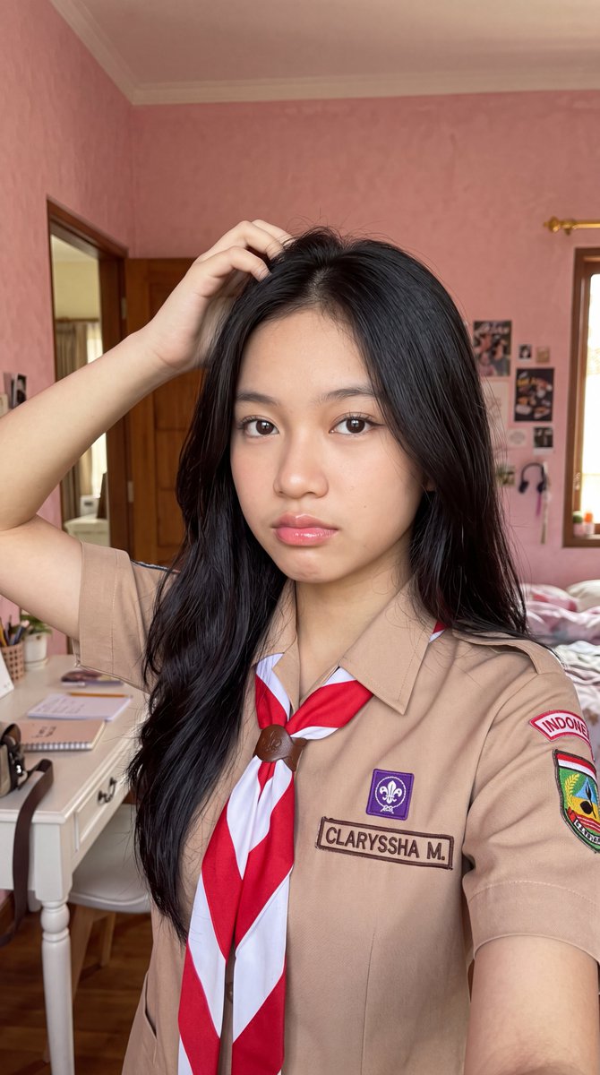 Profile / Avatar - Indonesian Scout Uniform Realistic Selfie — output 1