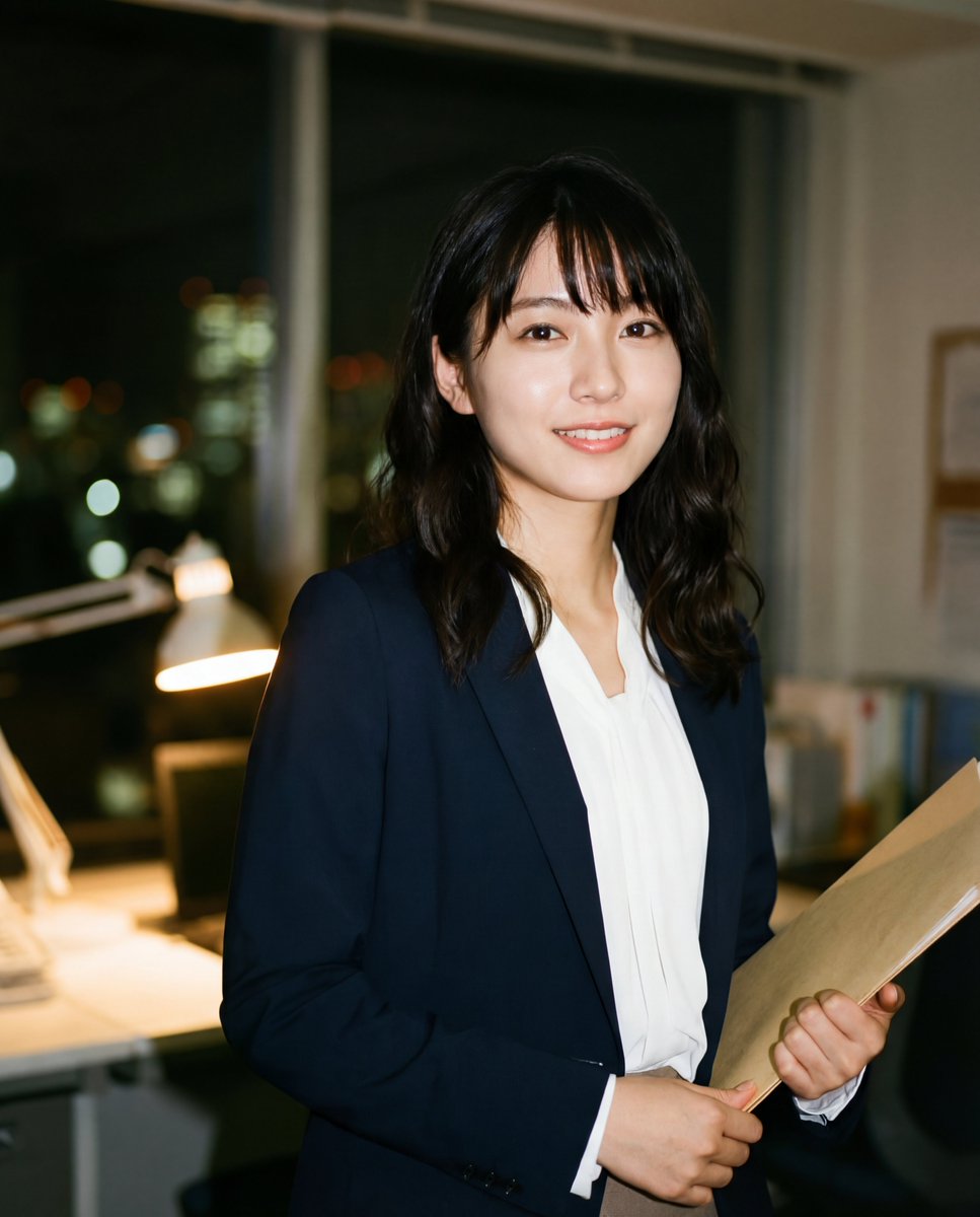 Social Media Post - Photo-realistic Candid Portrait of a Japanese Office Lady (OL) — output 1