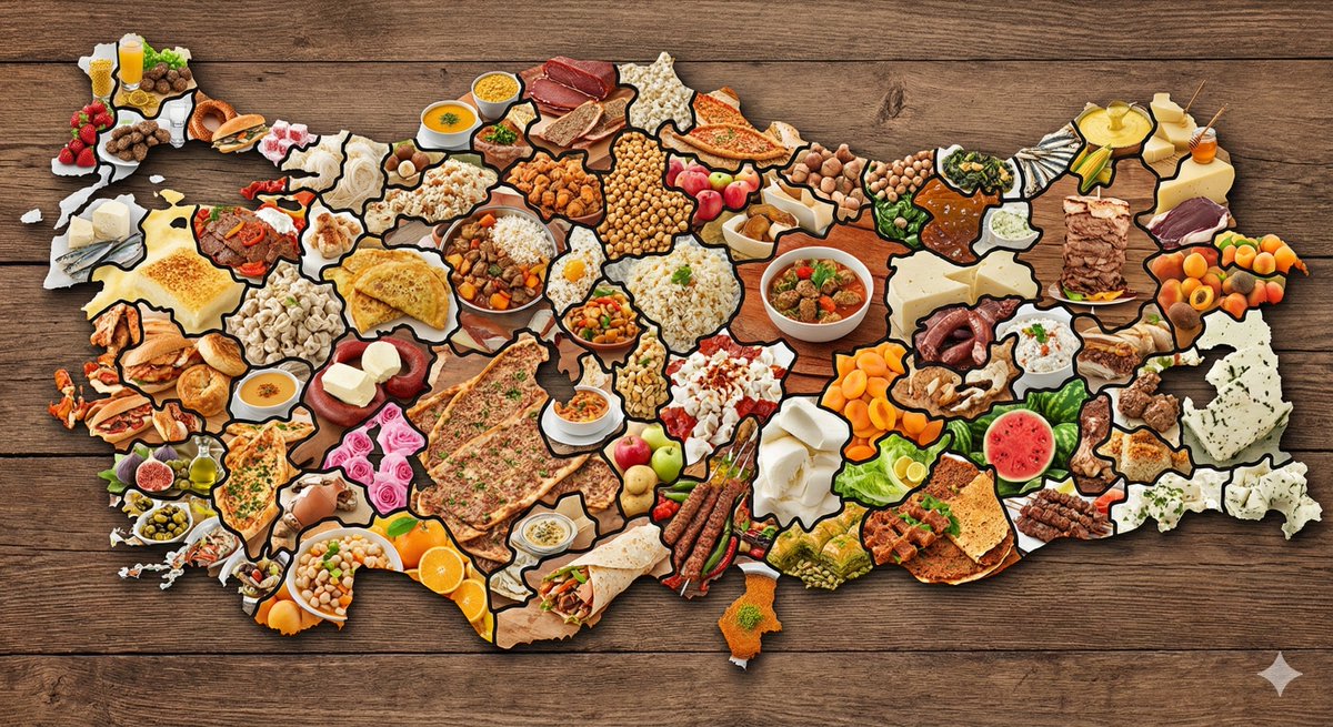 Map of Turkey Made of Local Foods — output 1