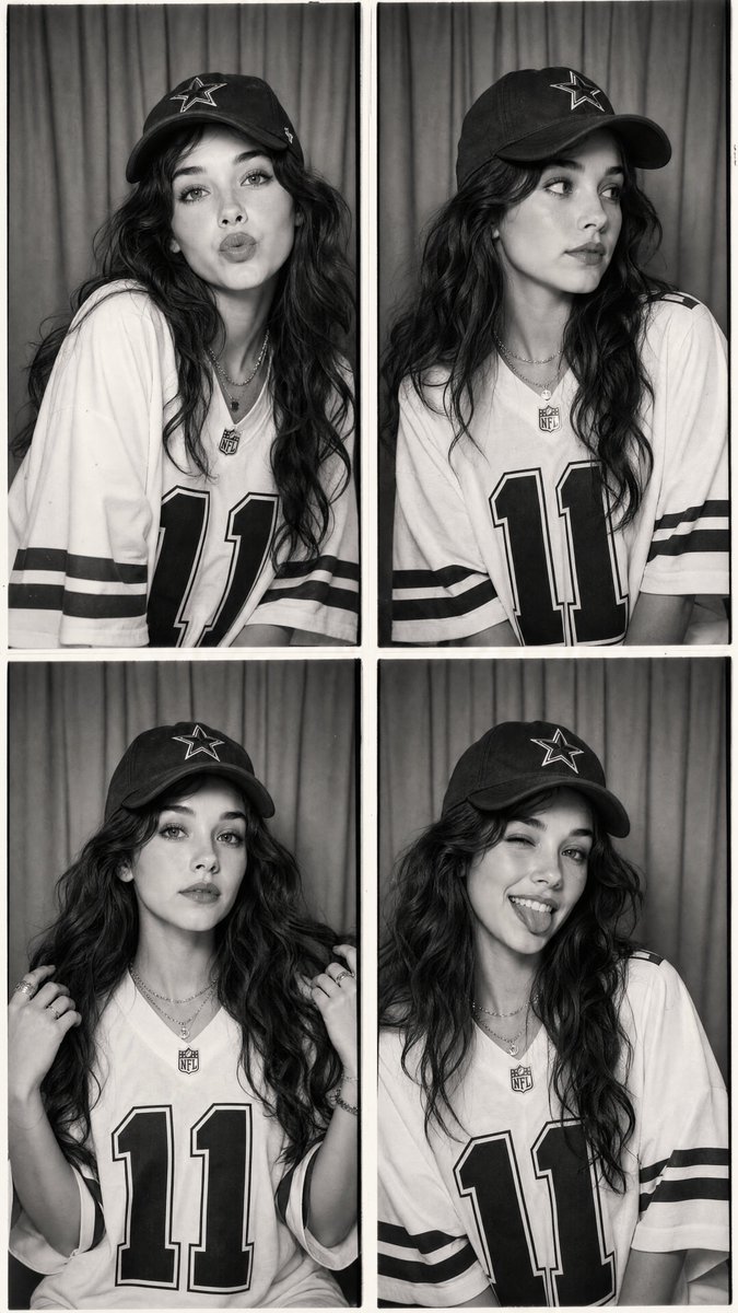 Profile / Avatar - Vintage Black and White Photo Booth Grid — output 1