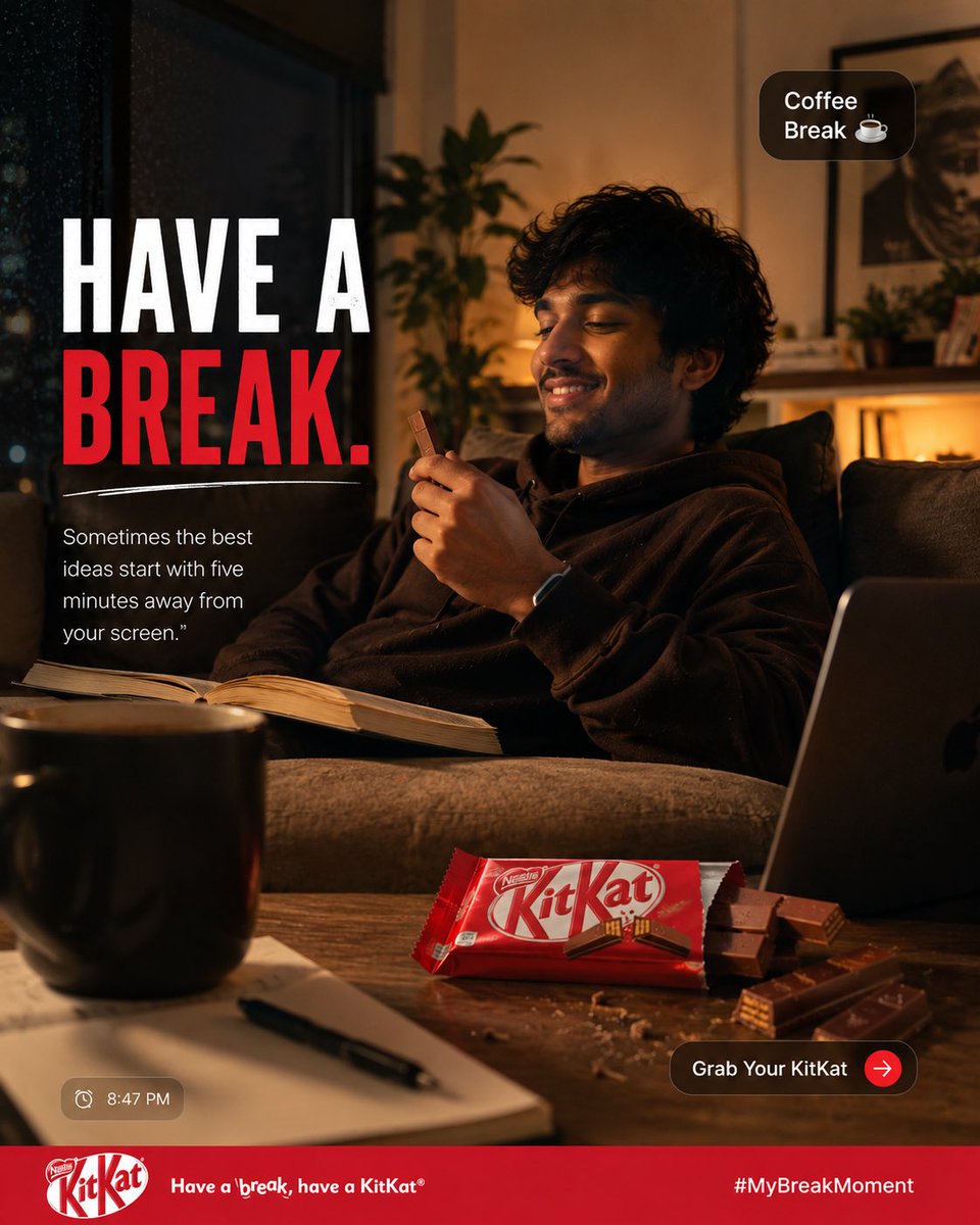 E-commerce Main Image - Premium KitKat UGC Advertisement Poster — output 1