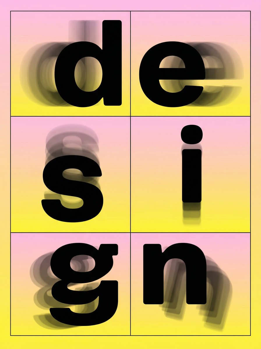 Brutalist Directional Blur Typography Poster Prompt — output 1