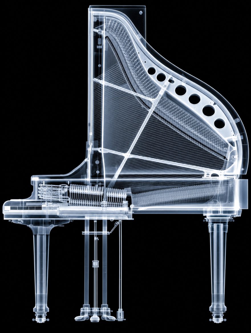 Infographic / Edu Visual - X-Ray Transparent Grand Piano — output 1