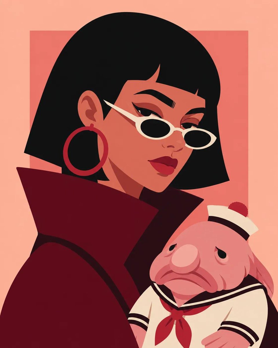 Product Marketing - Flat-Vector Geometric Portrait — output 1