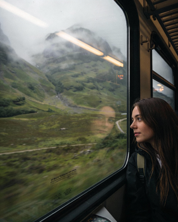 Cinematic Solo Travel Shot — output 1