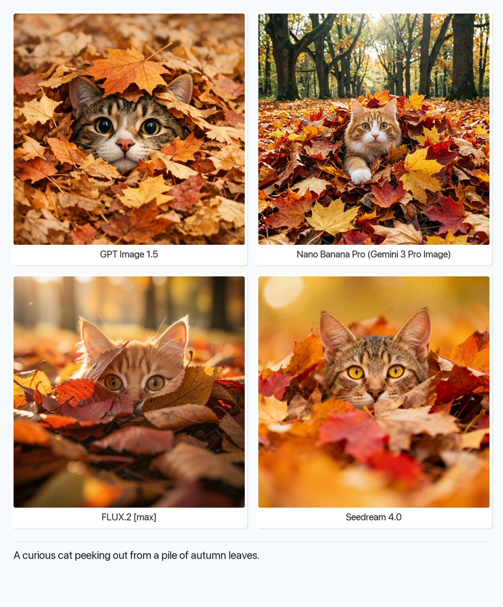 Text-to-Image Prompt: Curious Cat in Autumn Leaves — output 1