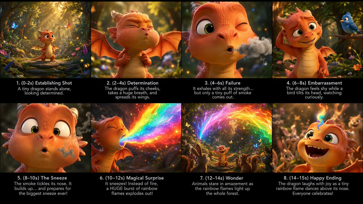 Comic / Storyboard - Tiny Dragon Rainbow Flame Storyboard — output 1
