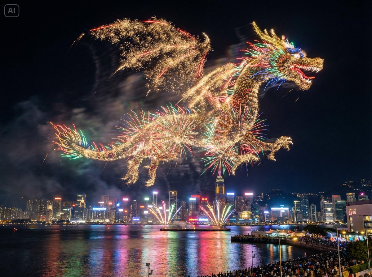 Photorealistic Fireworks Display Prompt for Dreamina AI — output 1