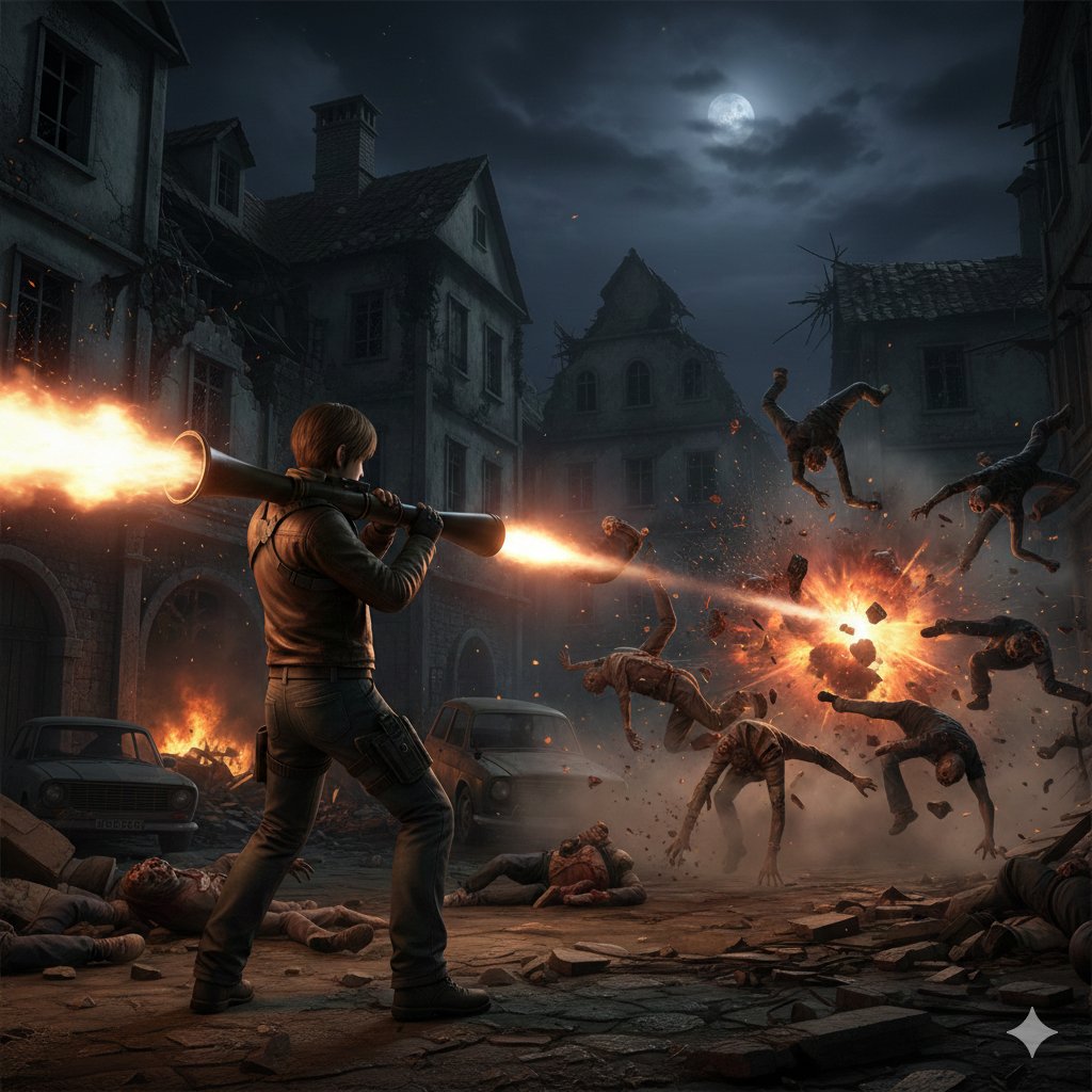 Comic / Storyboard - Resident Evil Rocket Launcher Action Scene — output 1