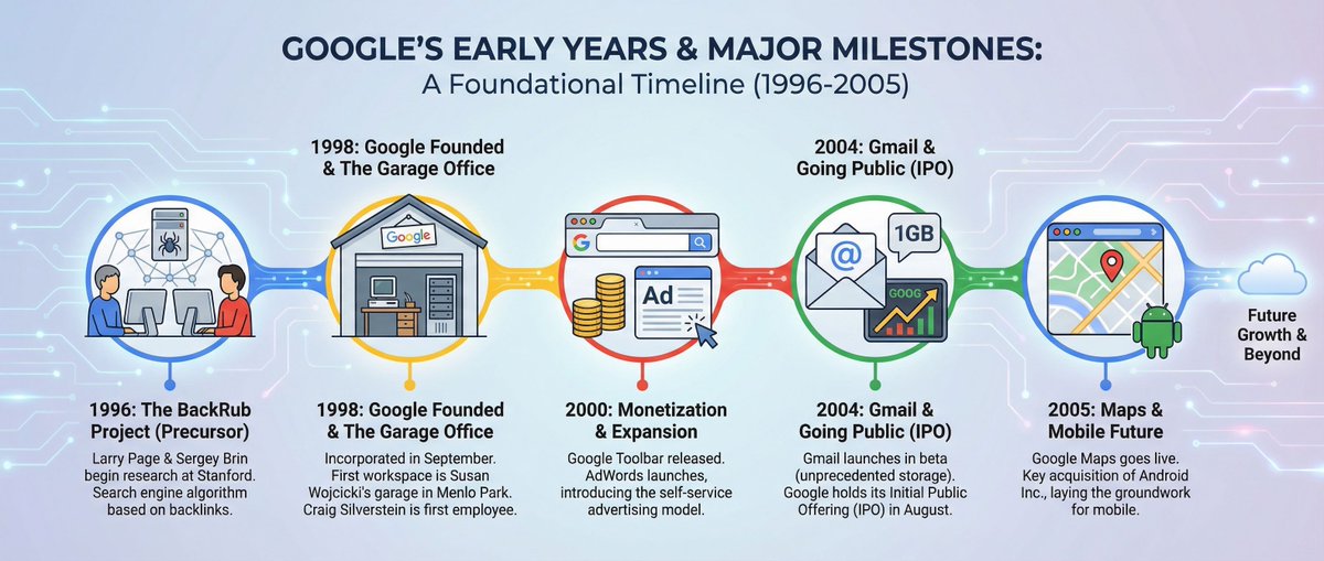 Infographic about Google’s early years — output 1