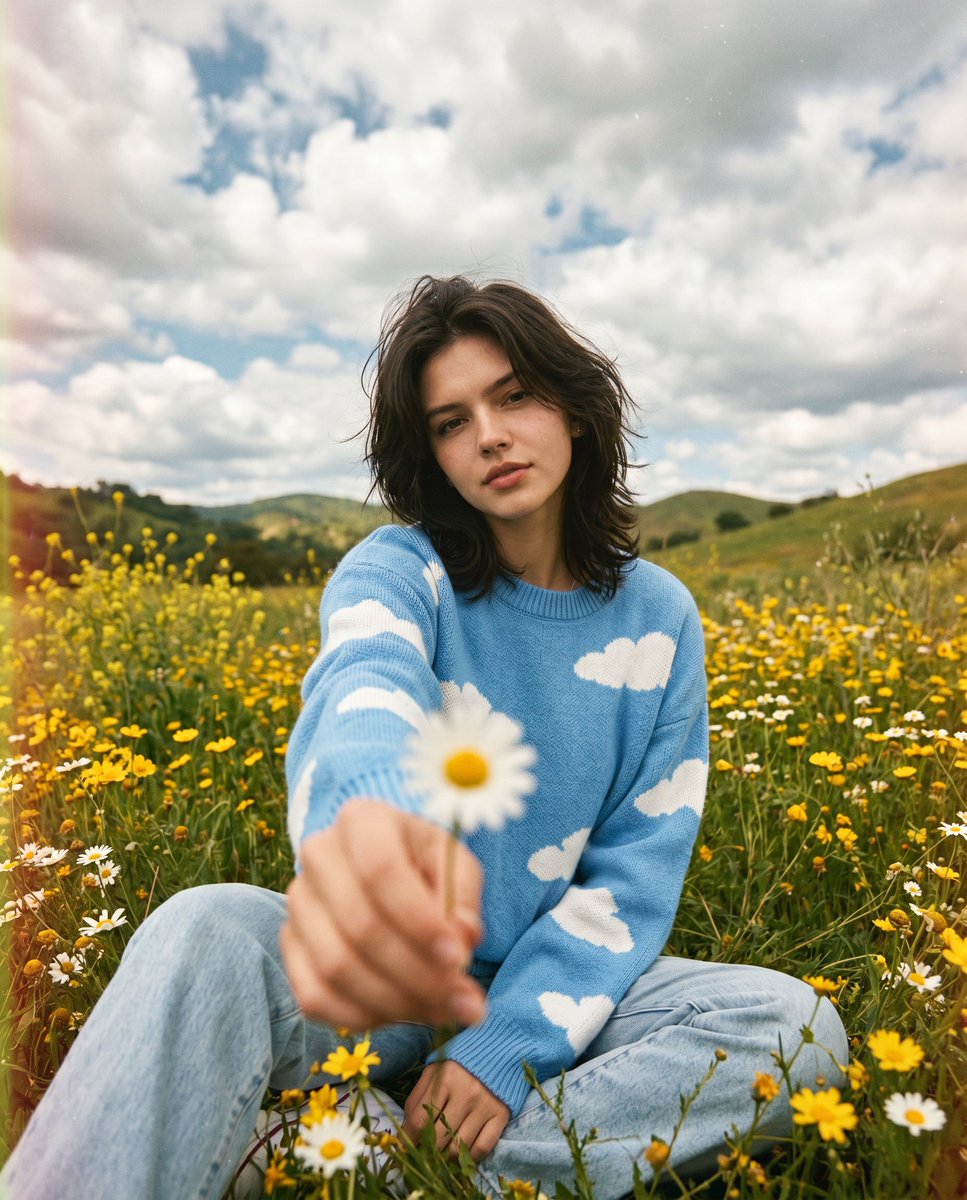 Profile / Avatar - Cinematic Wildflower Field Portrait — output 1